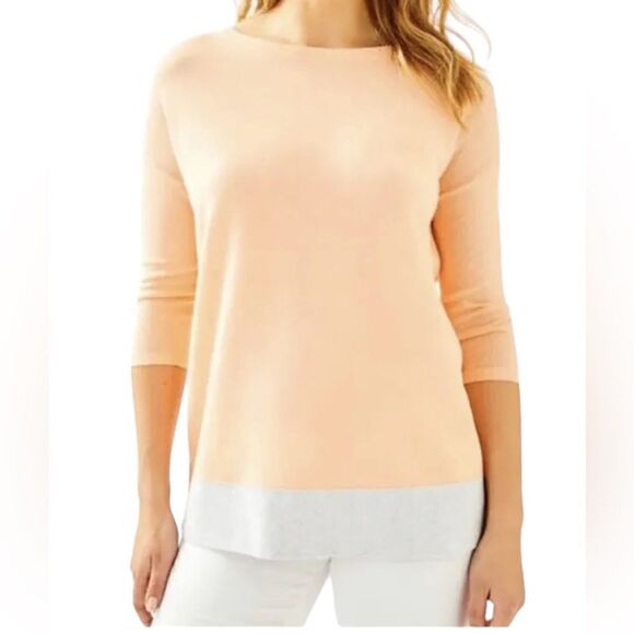 Lilly Pulitzer Peach Flamingo Coolmax Dayna Sweater Size Small - Picture 13 of 14